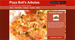 Desktop Screenshot of pizzabolisarbutus.com